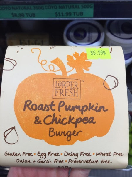 Roast Pumpkin and Chickpea Burger