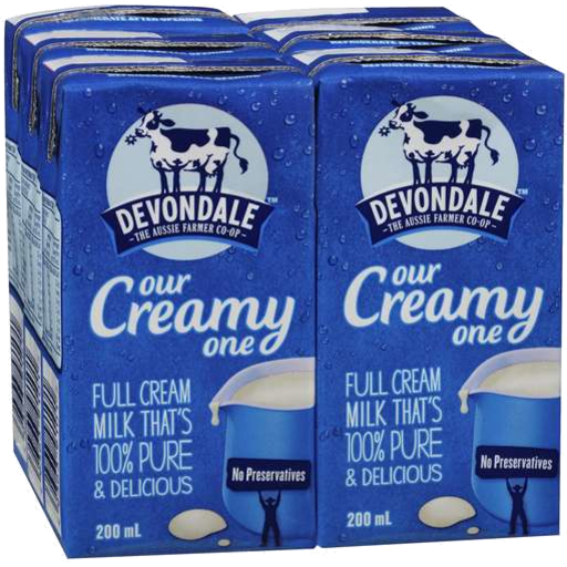 Devondale Full Cream Milk 6 X 200ml