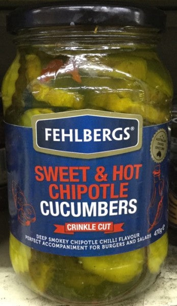 Sweet & Hot Chipotle Cucumbers Crinkle Cut