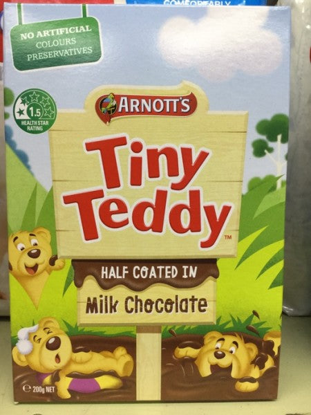 Tiny Teddy Half Coated In Milk Chocolate