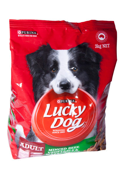 Lucky Dog Dry Food Minced Beef  Vegetable & Marrowbone Flavour