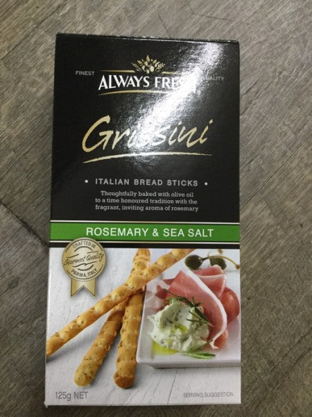 Rosemary & Sea Salt Grissini Italian Breadsticks