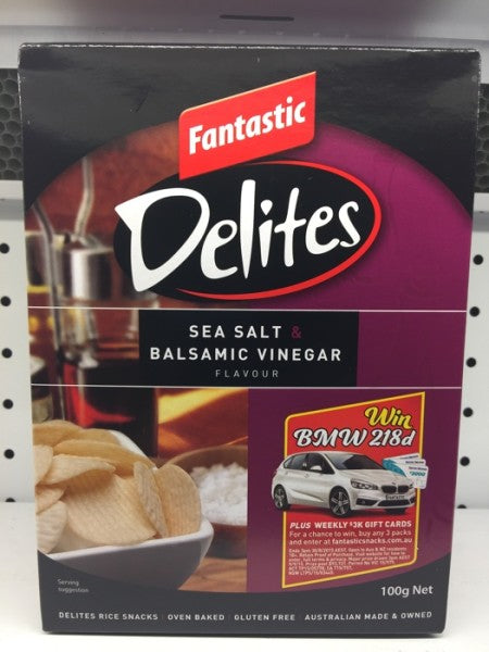 Delites Sea Salt & Balsamic Vinegar Rice Snacks