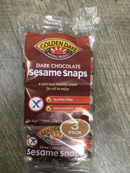 Dark Chocolate Seasame Snaps