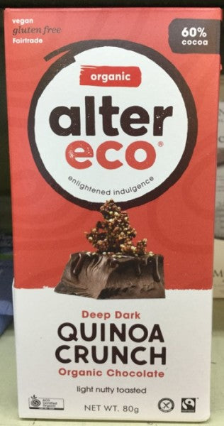 Deep Dark Quinoa Crunch Organic Chocolate