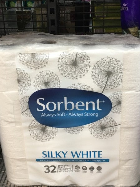 Sorbent Gentle Toilette Rolls 32pk