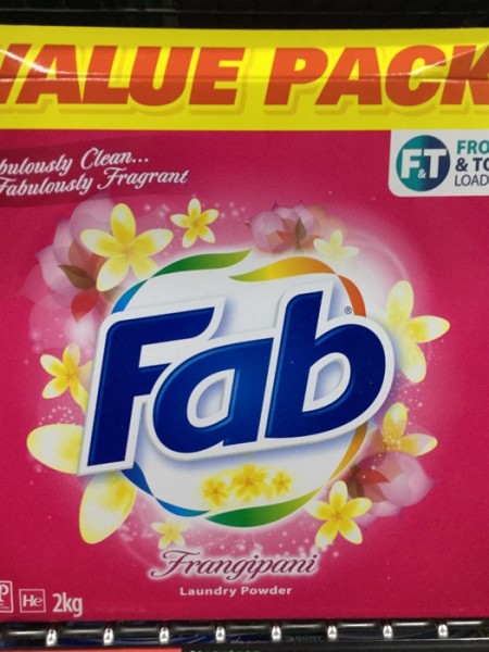 Fab Laundry Powder Frangipani Front & Top Loader
