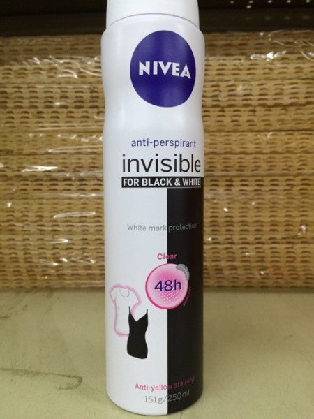 Invisible Anti-perspirant for Black & White Clear