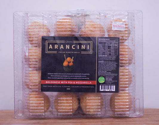 Mini Arancini Bolognese w/ Pea & Mozzarella