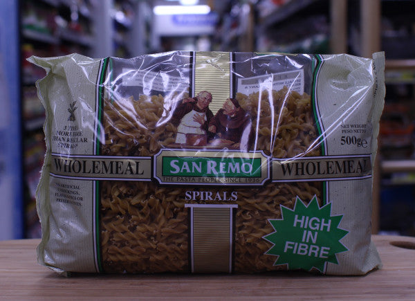 Wholemeal Spirals Pasta