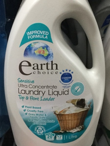 Earth Choice Sensitive Ultra Concentrate Laundry Liquid Top & Front Loader