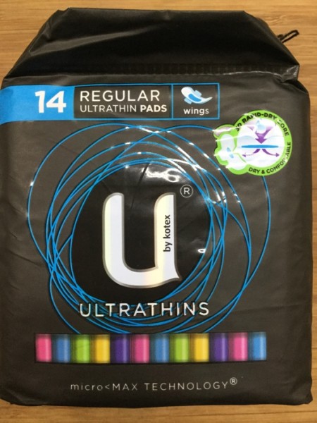 U By Kotex Regular Ultra Thin Pads Wings