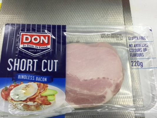 Short Cut Rindless Bacon