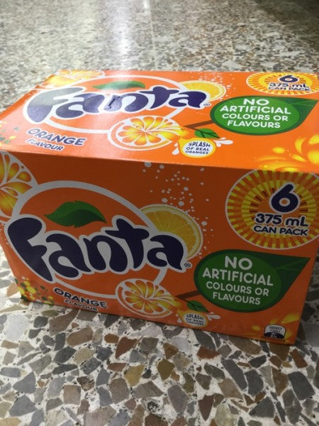 Orange Soft Drink Cans