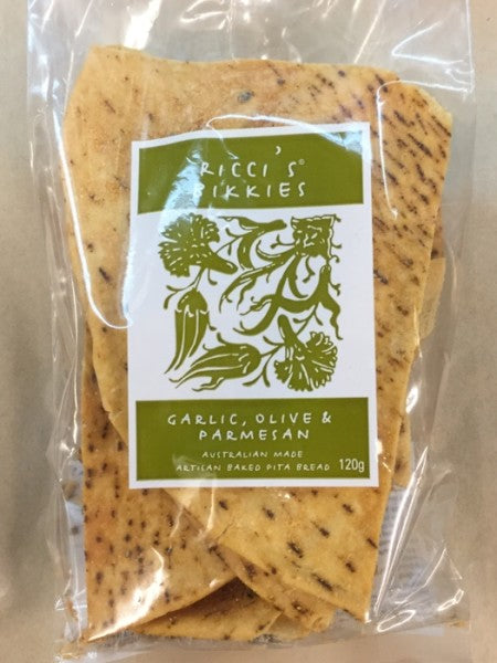 Artisan Pita Bread Garlic  Olive & Parmesan